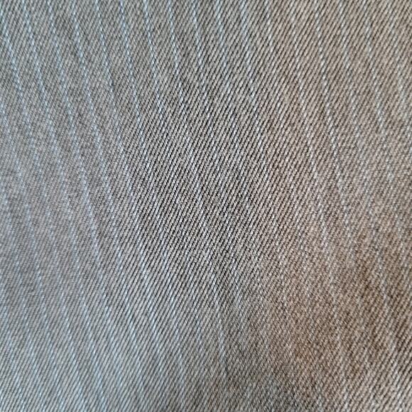 Wide Leg Y2K Pintuck Dress Pants Size 12 Gray Light Blue Pinstripe - Picture 2 of 6